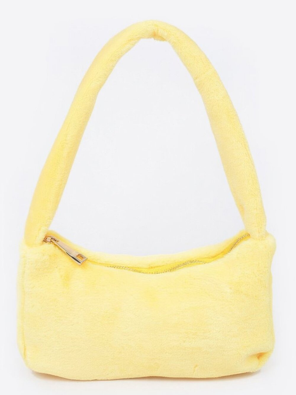 Solid Faux Fur Shoulder Bag